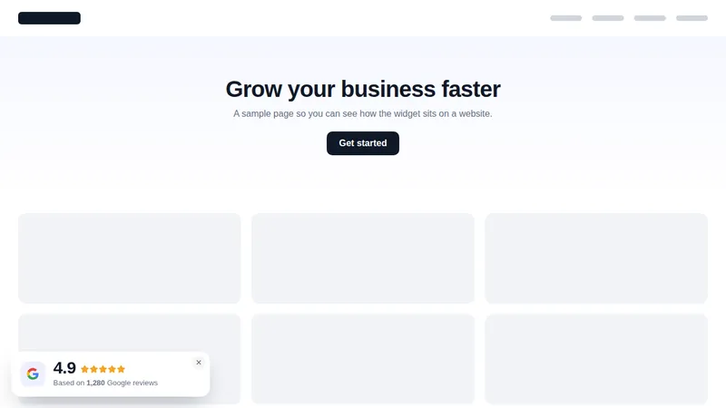 Google rating summary widget